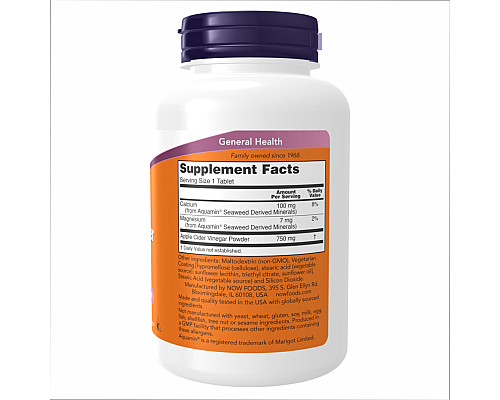 Apple Cider Vinegar Now Foods 750 mg - 180 tabs