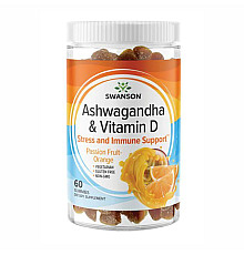 Ashwagandha Vitamin D - 60 Gummies Passion Fruit-Orange