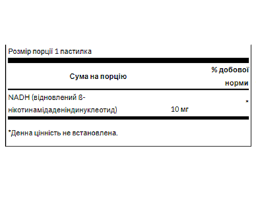 NADH 10mg - 30tab