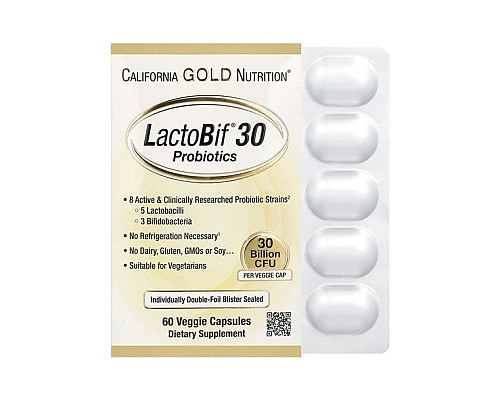 Пробіотики LactoBif 30 Probiotics - 60 veg caps