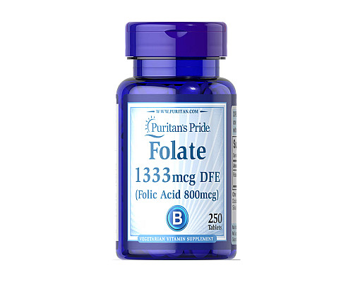 Фолієва кислота (Folate 1333мкг DFE) - 250 таблеток
