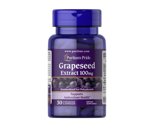 Екстракт виноградних кісточок (Grapeseed Extract) 100мг - 50капсул