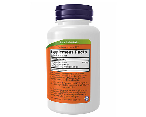 Garlic 5000 Enteric Now Foods - 90 tabs