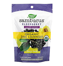 Льодяники з бузиною Sambucus Organic Honey Lemon Lozenge - 24 льодяників