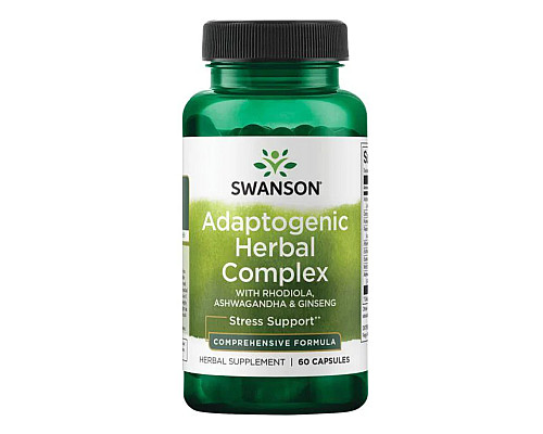 Adaptogenic Herbal Complex (Rhodiola Ashwagandha Ginseng) - 60caps