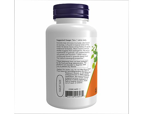 Graviola Now Foods 1000 mg - 90 tabs