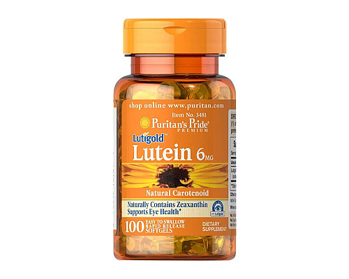 Лютеїн із зеаксантином Lutein 6мг with Zeaxanthin - 100 капсул