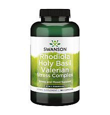 Rhodiola Holy Basil Valerian stress Complex - 180caps