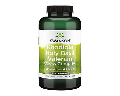 Rhodiola Holy Basil Valerian stress Complex - 180caps