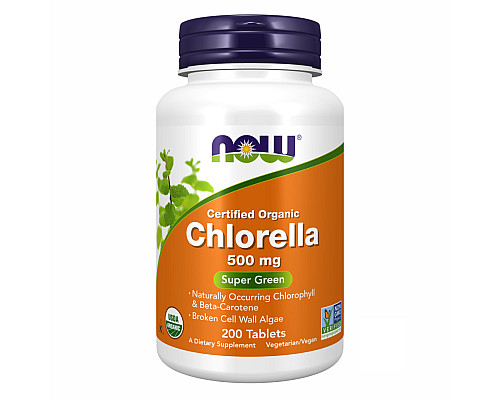 Organic Chlorella Now Foods 500mg - 200 tabs