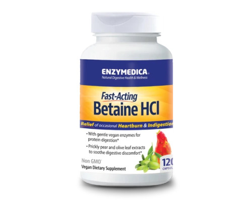 Бетаїн гідрохлорид Betaine HCI 600мг - 120 капсул Бетаїн гідрохлорид Betaine HCI 600мг - 120 капсул