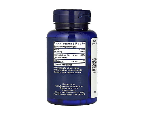 Бенфотіамін Mega Benfotiamine 250мг  - 120 капсул