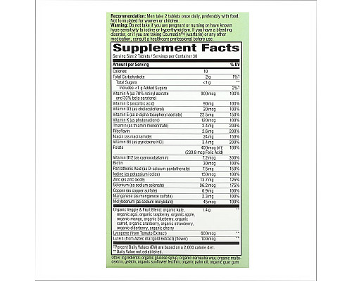 Alive Organic Garden Goodness Men - 60 tabs