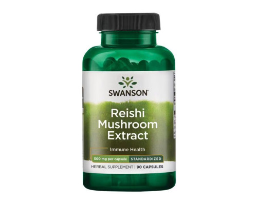 Екстракт гриба Рейші Reishi Mushroom Extract Standardized 500мг - 90 капсул