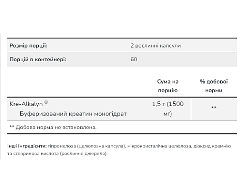 Kre-Alkalyn(R) Creatine 750 mg - 120 caps
