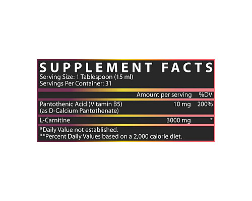 Рідкий L карнітин (Liquid L-Carnitine 3000) - 465мл Маракуйя гуава