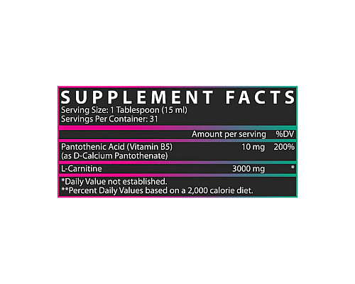 Рідкий L карнітин (Liquid L-Carnitine 3000) - 465мл Полуничний кавун