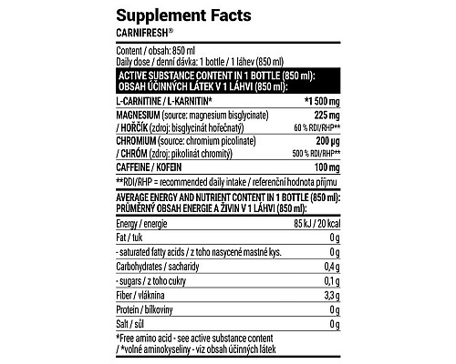 Carni Fresh Extrifit - 850ml Elderberry