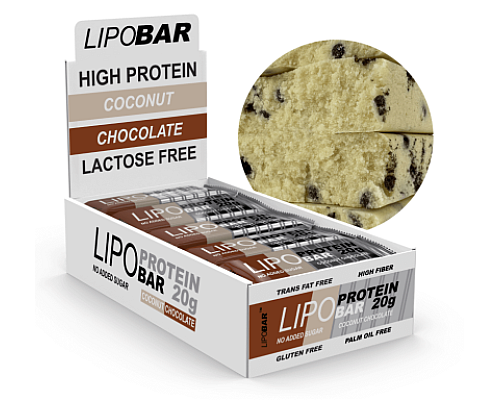 Lipobar - 20x50g Coconut With Chocolate Crisps