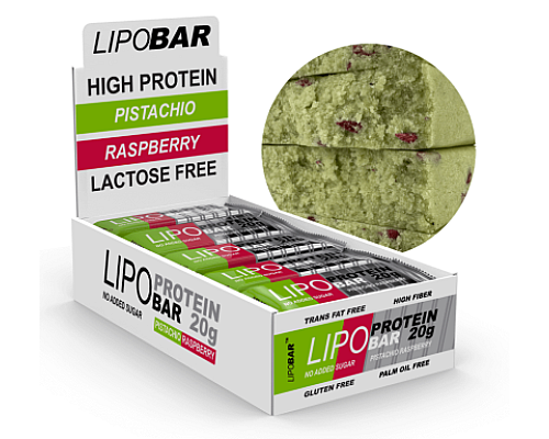Lipobar - 20х50g Pistachio-Raspberry