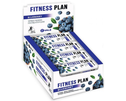 Батончики мюслі Fitness Plan Muesli Bar - 30x25г Чорниця