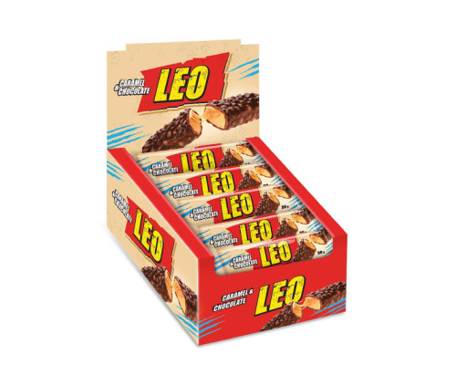 Батончики LEO BAR - 20x50г Карамельний шоколад