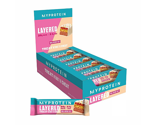 Retail Layered Bar - 12x60g Vanilla Birthday Cake