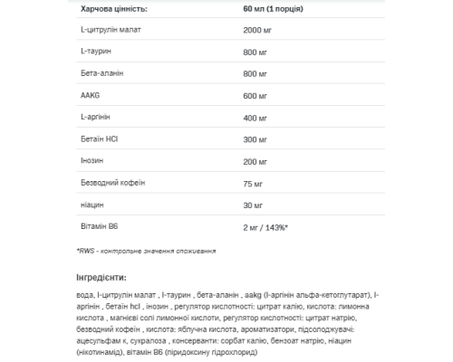 Передтренувальний комплекс Loco Shot Power & Pump - 120мл (лимонний лайм)