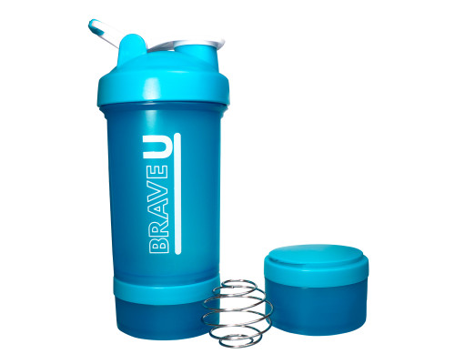 Шейкер Shaker with containers 3 в 1 - 600 мл Синій Шейкер Shaker with containers 3 в 1 - 600 мл Синій