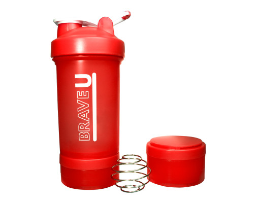 Шейкер Shaker with containers 3 в 1 - 600мл Червоний Шейкер Shaker with containers 3 в 1 - 600мл Червоний