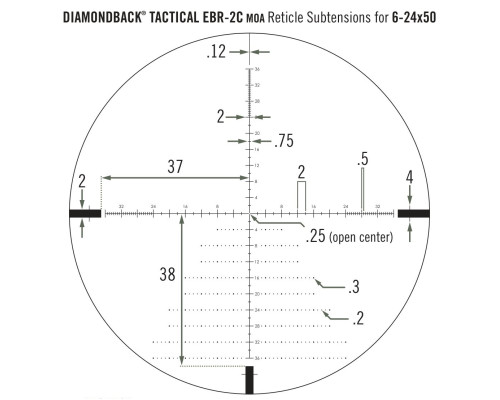 Приціл оптичний Vortex Diamondback Tactical FFP 6-24x50 EBR-2C MOA (DBK-10028)