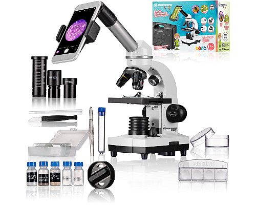 Мікроскоп Bresser Junior Biolux SEL 40x-1600x з адаптером для смартфона + кейс (8855610GYE000)