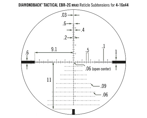 Приціл оптичний Vortex Diamondback Tactical FFP 4-16x44 EBR-2C MRAD (DBK-10027)