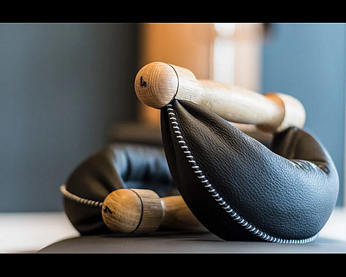 Стійка з гантелями NOHRD Oak Vintage Leather 2-8 кг