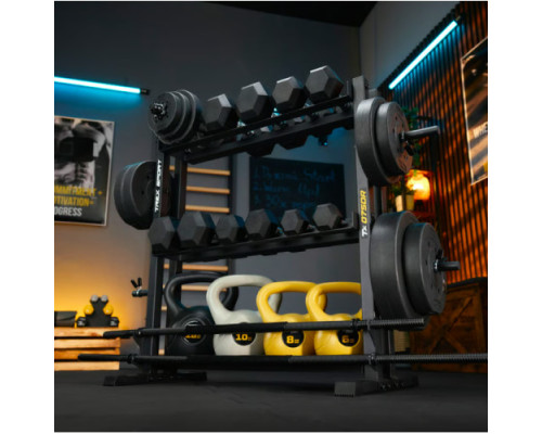 Стійка для гантелей, грифів та гирь Trex Sport TX-075DR, чорна