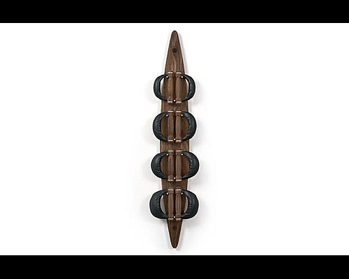 Гантелі з підставкою NOHRD Classic Walnut Leather 2-8 кг