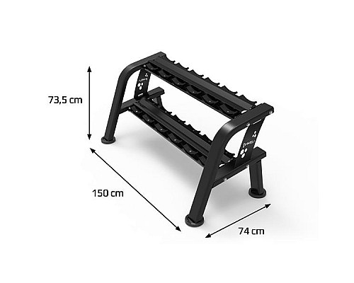 STR48 DOUBLE DUMBBELL RACK 6 PAIRS COMMERCIAL HMS