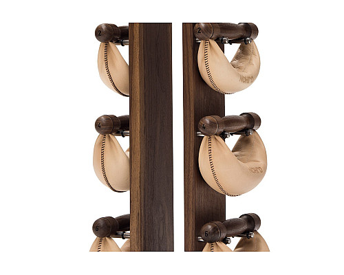 Стійка з гантелями NOHRD Classic Nature Walnut Leather 2-8 кг