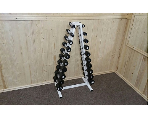 Гантелі зі стійкою RN Sport 1-10 кг, білий