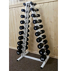 Гантелі зі стійкою RN Sport 1-10 кг, білий