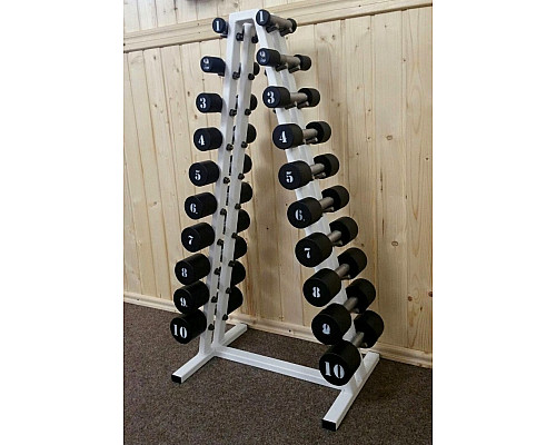 Гантелі зі стійкою RN Sport 1-10 кг, білий