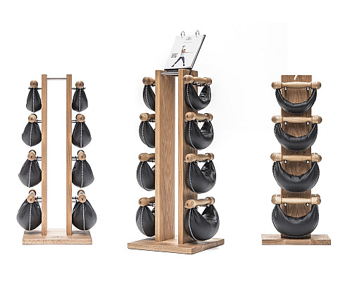 Стійка з гантелями NOHRD Club Ash Leather 2-8 кг