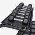 Стійка з шестигранними гантелями Gorilla Sports Hex 2 х 4-25 кг