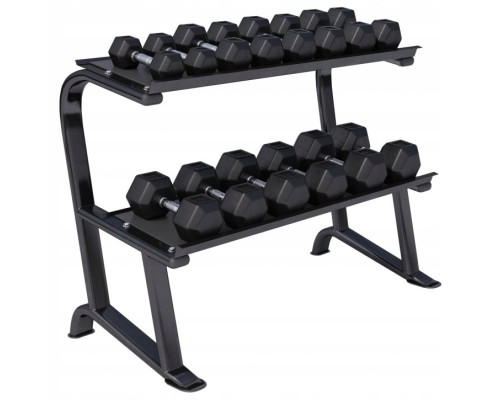 Стійка з шестигранними гантелями Gorilla Sports Hex 2 х 4-25 кг