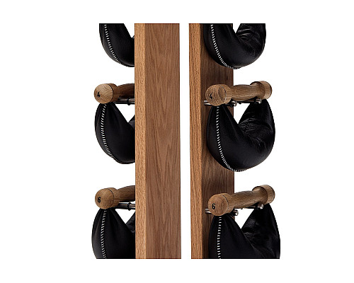 Стійка з гантелями NOHRD Oak Leather 2-8 кг