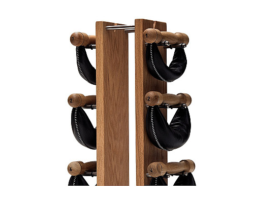 Стійка з гантелями NOHRD Oak Leather 2-8 кг