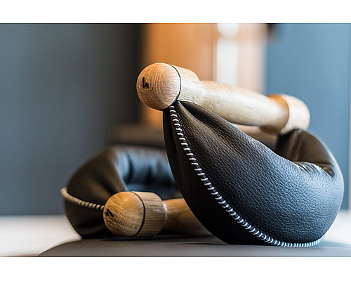 Стійка з гантелями NOHRD Oak Leather 2-8 кг