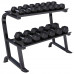 Стійка з шестигранними гантелями Gorilla Sports Hex 2 х 6-30 кг