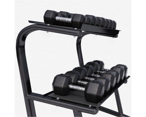 Стійка з шестигранними гантелями Gorilla Sports Hex 2 х 6-30 кг