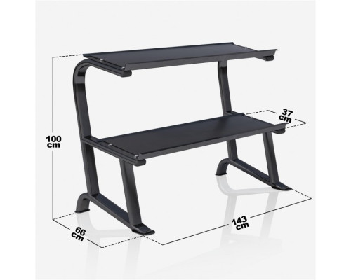 Стійка з шестигранними гантелями Gorilla Sports Hex 2 х 6-30 кг